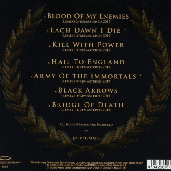 MANOWAR – HAIL TO ENGLAND CD