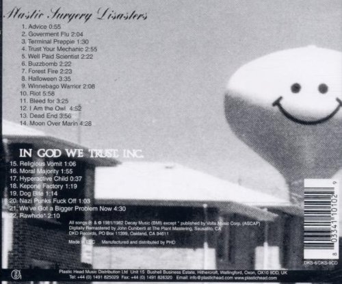 DEAD KENNEDYS - PLASTIC SURGERY DISASTER CD - Slika 2