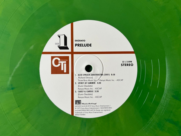 DEODATO - PRELUDE green & yellow marble vinyl LP - Slika 2