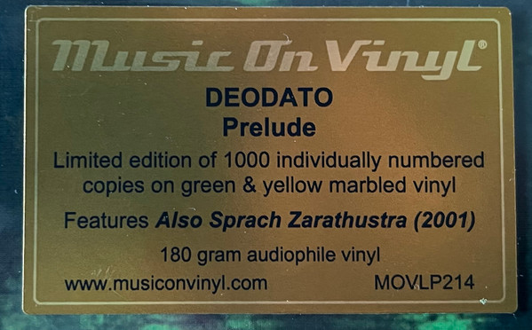 DEODATO - PRELUDE green & yellow marble vinyl LP - Slika 3