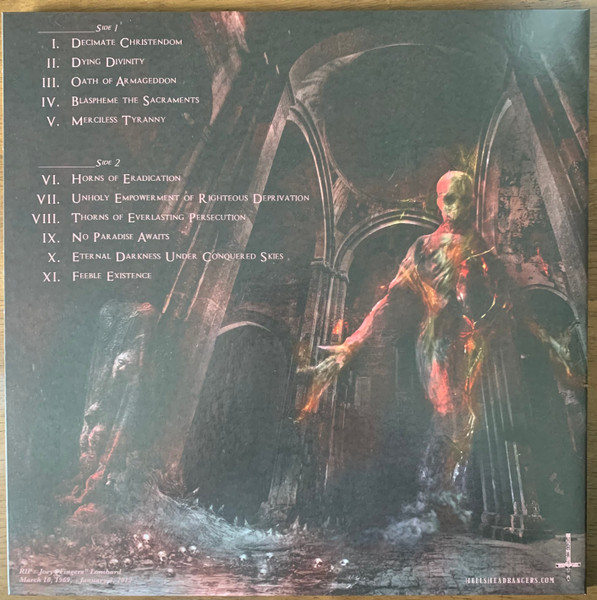 INCANTATION - DECIMATE CHRISTENDOM ltd clear vinyl LP - Slika 2