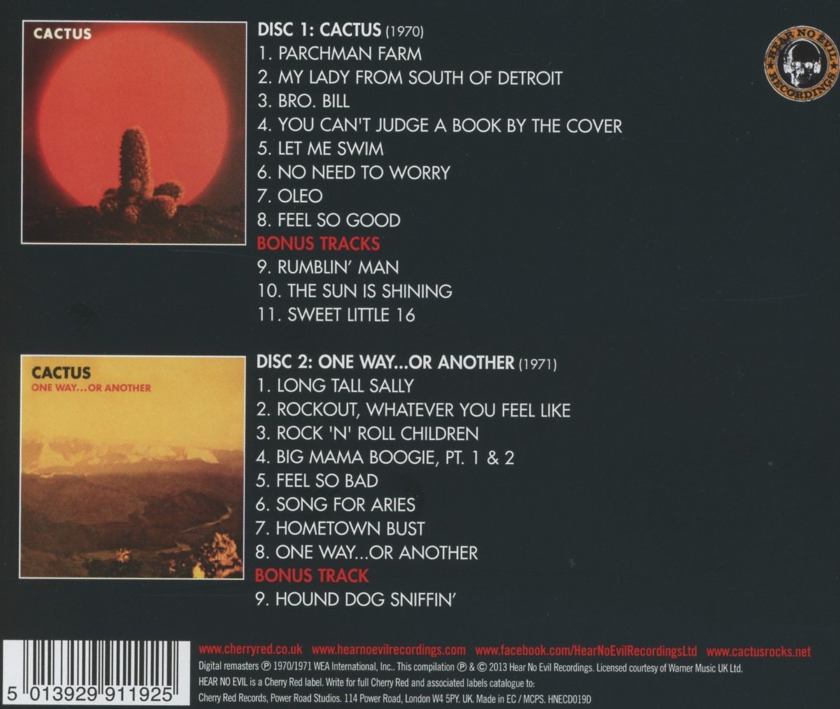 CACTUS - CACTUS/ONE WAY...OR ANOTHER CD2 - Slika 2