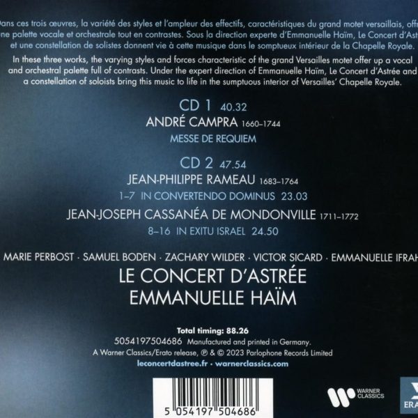 CAMPRA ANDRE – MESS DE REQUIEM CD2