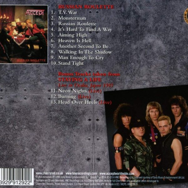 ACCEPT – RUSSIAN ROULETTE + bonus tracks CD