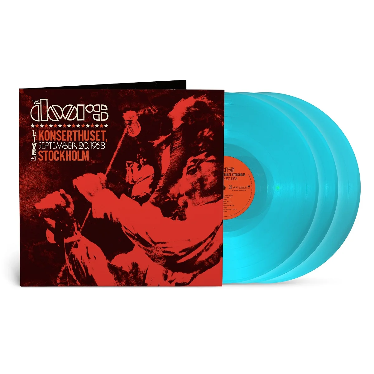 DOORS - LIVE AT KONSERTHUSET, Stockholm, 1968 RSD 2024 ltd. numbered translucent blue LP3,