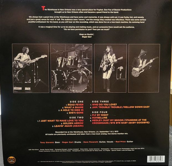 FOGHAT - PERMISSION TO JAM: LIVE IN NEW ORLEANS 1973 RSD 2024 LP2 - Slika 2