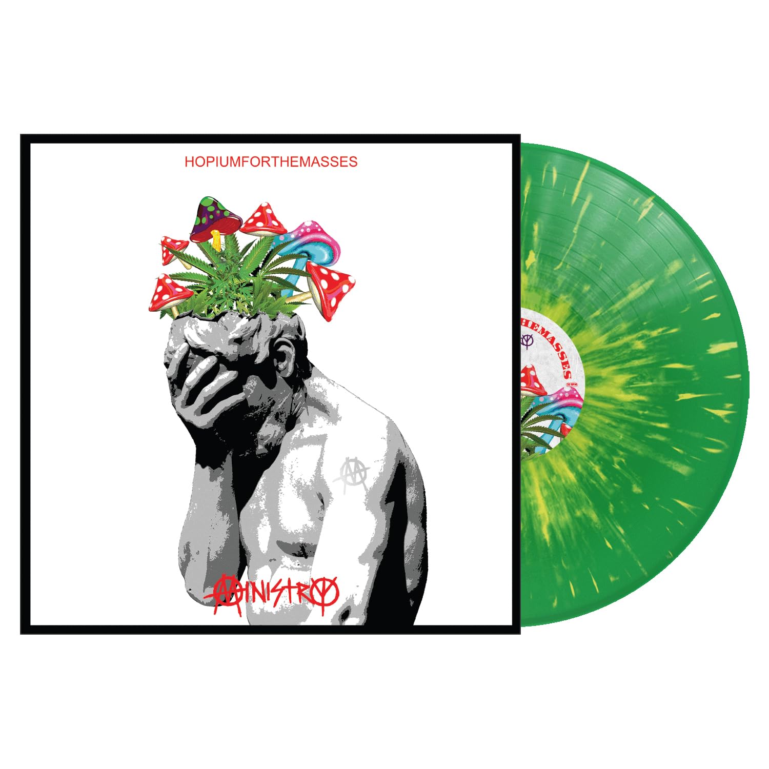 MINISTRY - HOPIUMFORTHEMASSES ltd green yellow vinyl LP