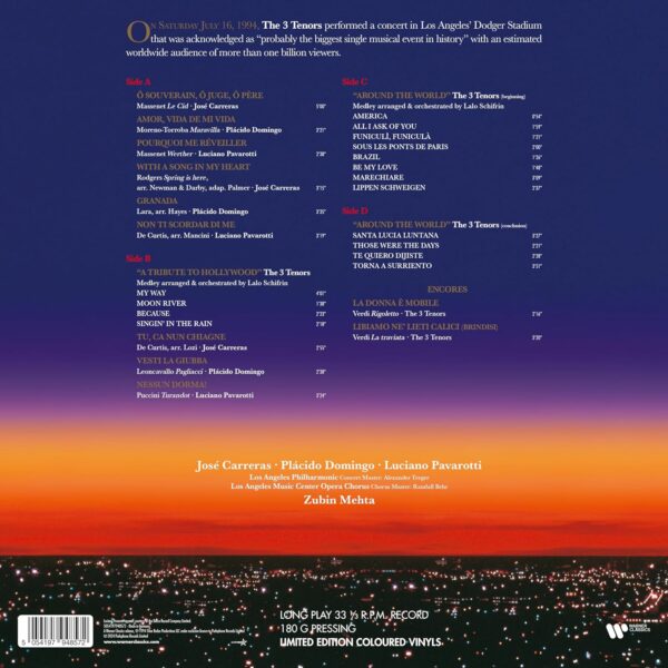 3 TENORS – 3 TENORS IN CONCERT L.A. 1994 LP2