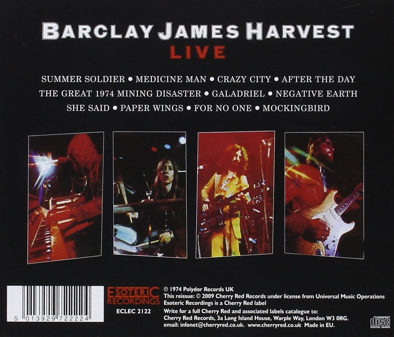 BARCLAY JAMES HARVEST - LIVE CD - Slika 2