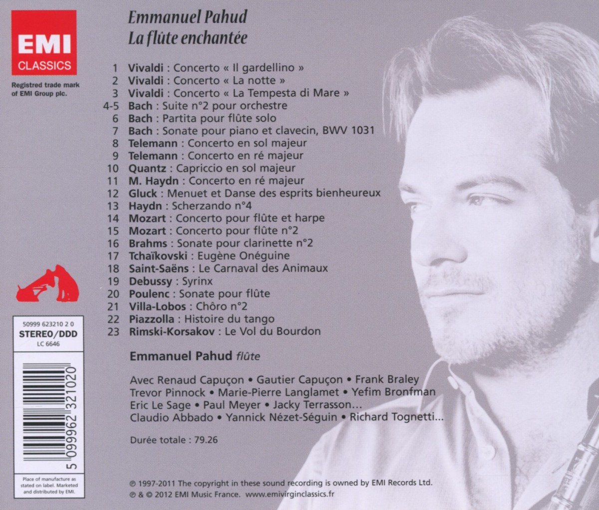 PAHUD EMMANUEL - LA FLUTE ENCHANTEE CD - Slika 2