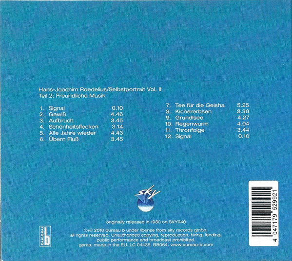 ROEDELIUS - SELBSTPORTRAIT VOL. 2 CD - Slika 2