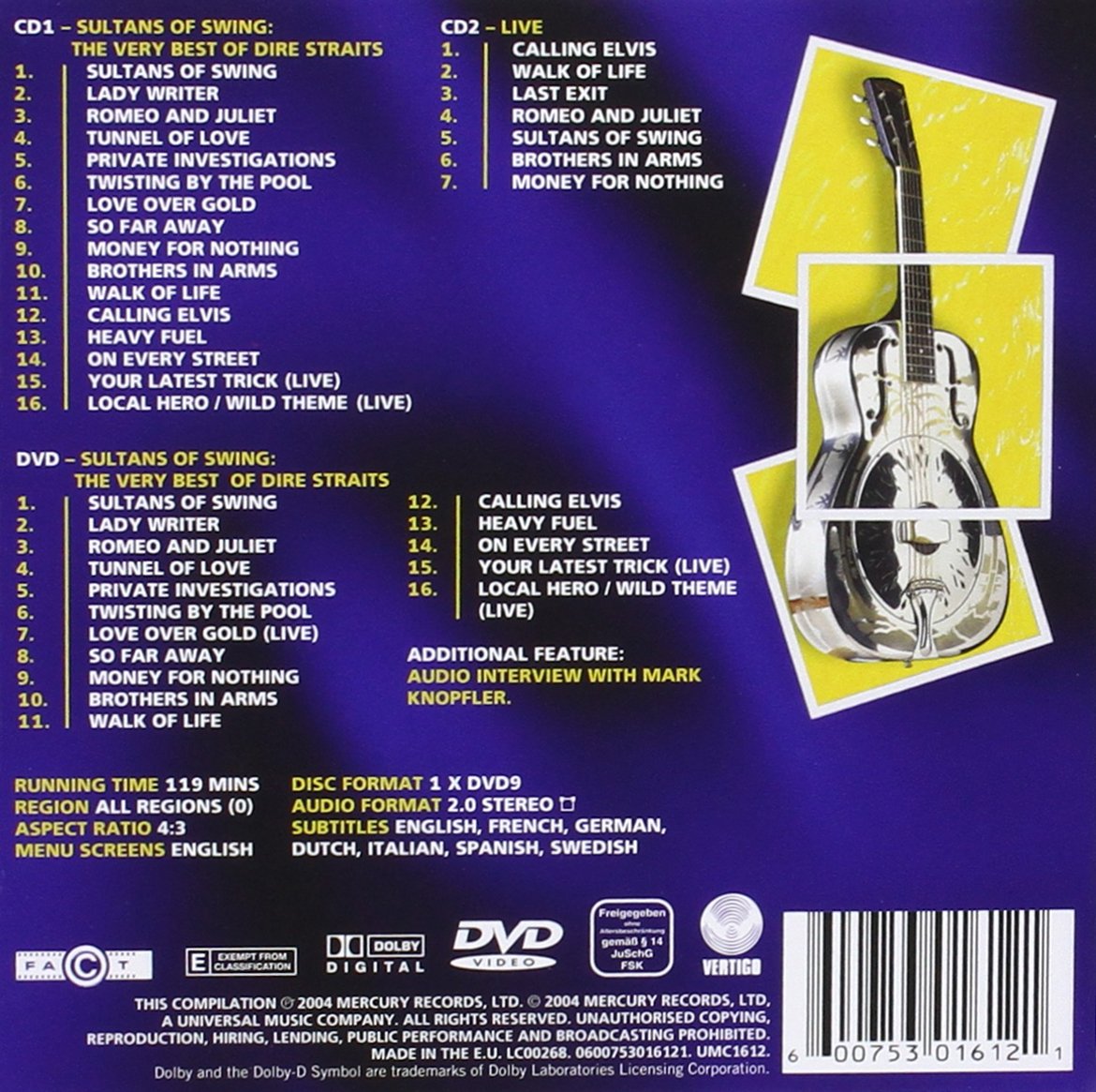 DIRE STRAITS - SULTANS OF SWING: VERY BEST OF CD2 + DVD - Slika 2