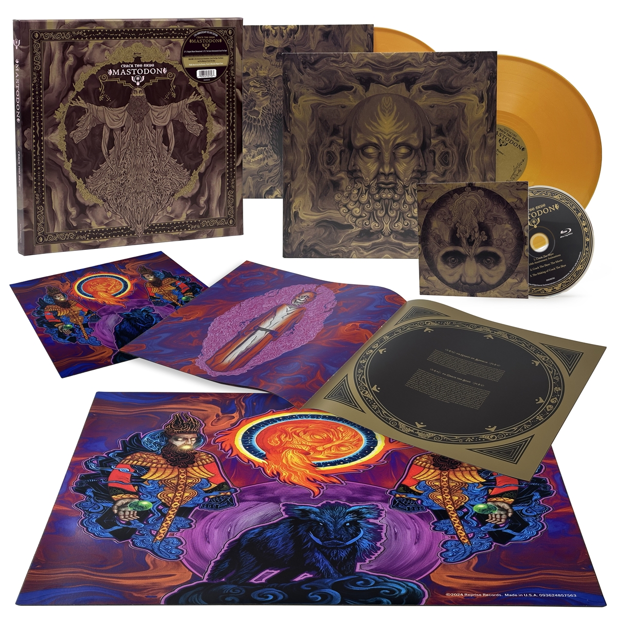 MASTODON - CRACK THE SKYE 15th anniversary deluxe gold vinyl LP2/BRD