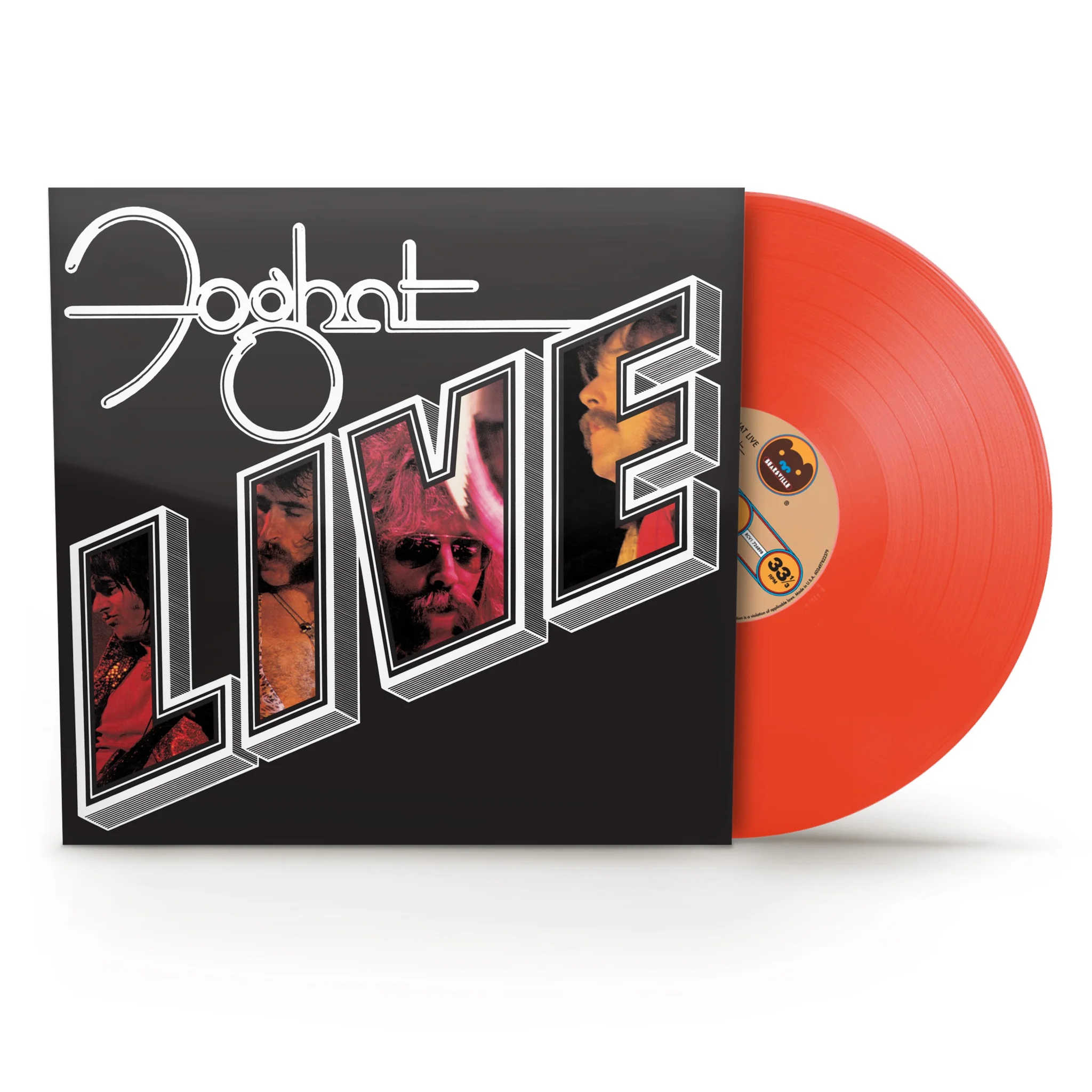 FOGHAT - LIVE transparent orange vinyl LP