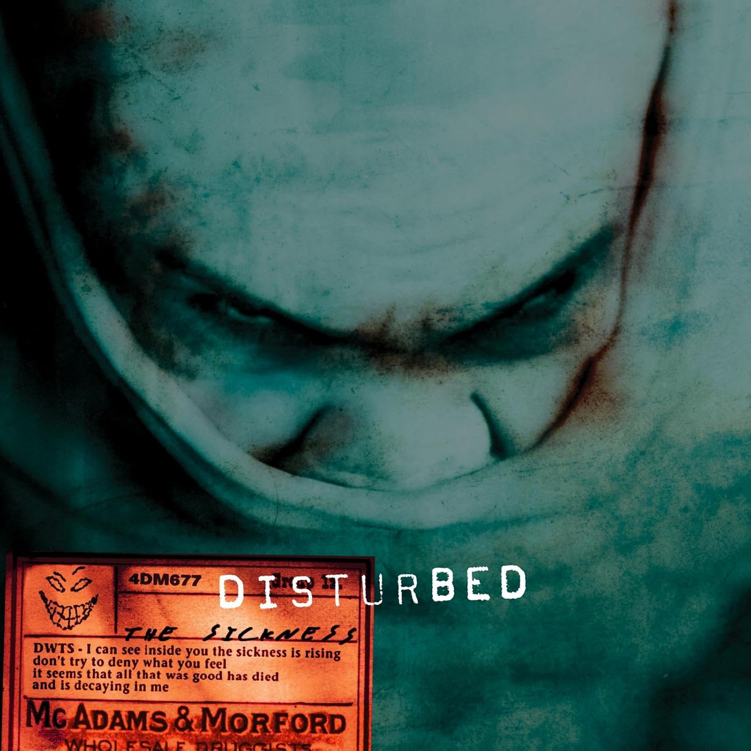 DISTURBED - SICKNESS 25 anniversary ltd green vinyl LP - Slika 2