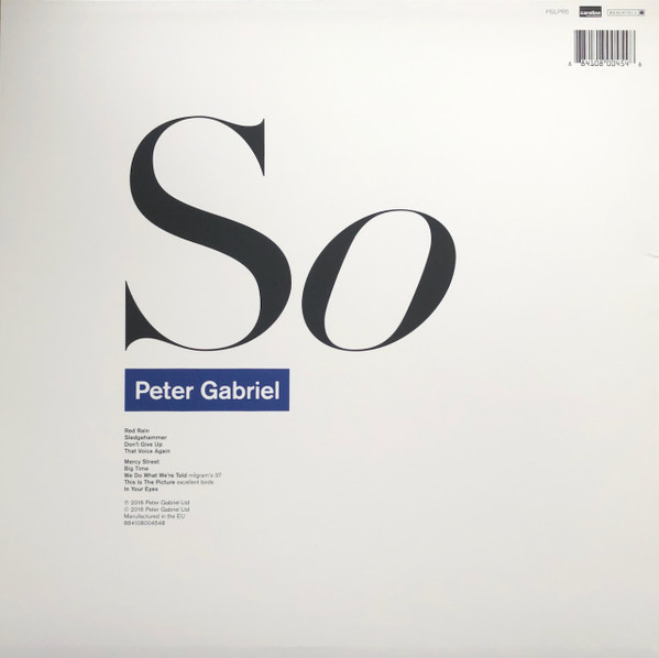 GABRIEL PETER – SO  LP