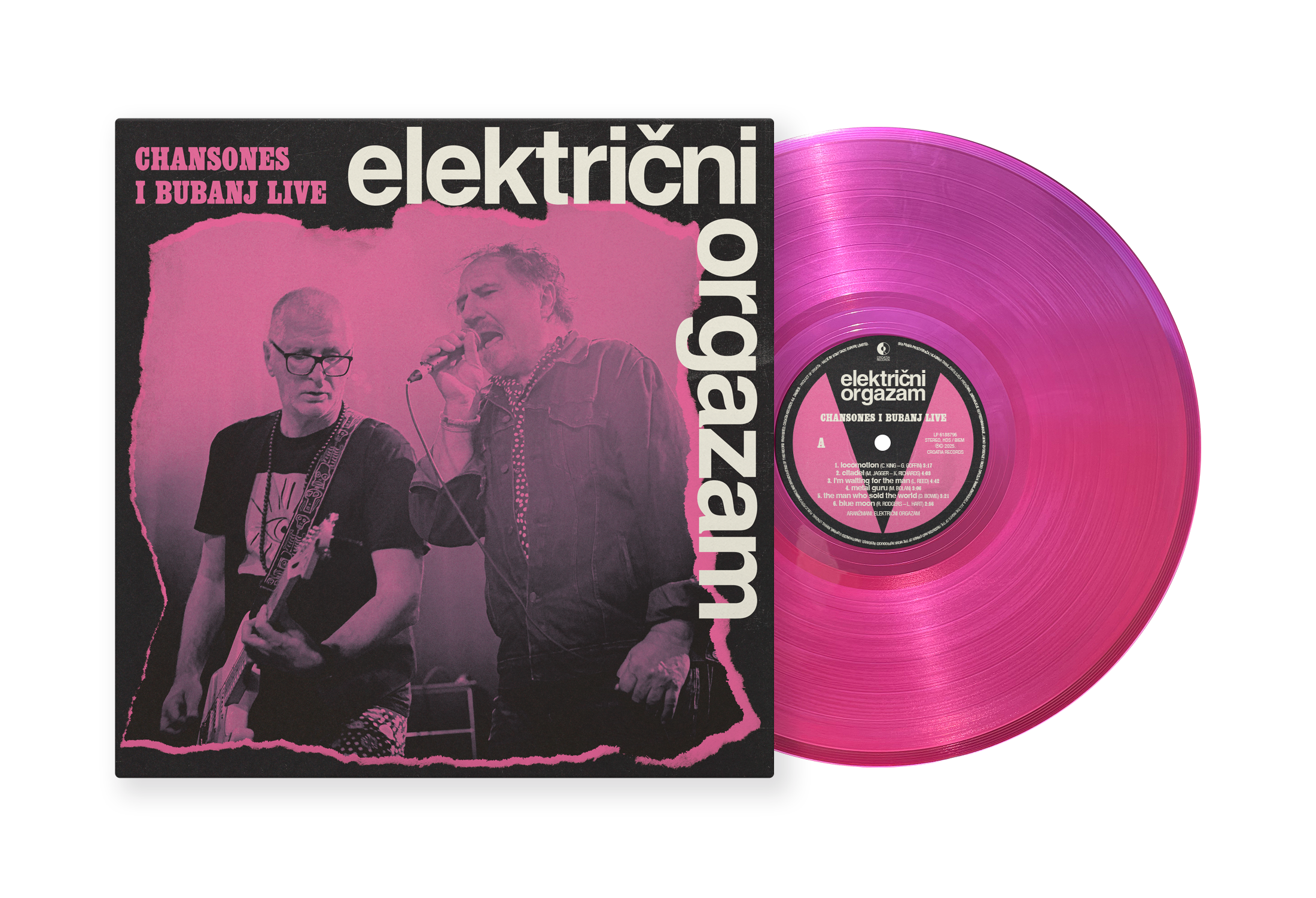 ELEKTRIČNI ORGAZAM - CHANSONES I BUBANJ LIVE colored vinyl LP