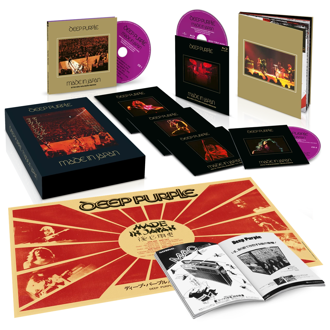 DEEP PURPLE - MADE IN JAPAN 50th Anniversary Remix CD5 + BLU-RAY