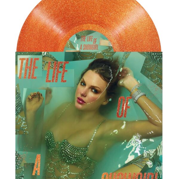 Taylor Swift – The Life of a Showgirl: Sweat and Vanilla Perfume Portofino Orange Glitter LP Colour vinyl