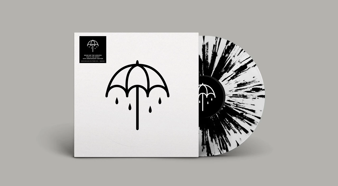BRING ME THE HORIZON - THAT'S THE SPIRIT 10th clear & black splattered LP