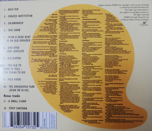 JETHRO TULL – TOO OLD TO ROCK’N’ROLL: TO YOUNG TO DIE CD RM